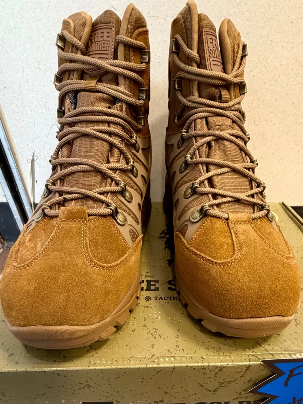 FREE SOLDIER Men's Waterproof Tactical Boots in Brown